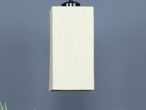 Off-White Cotton Square Hanging Lamp (SH16)
