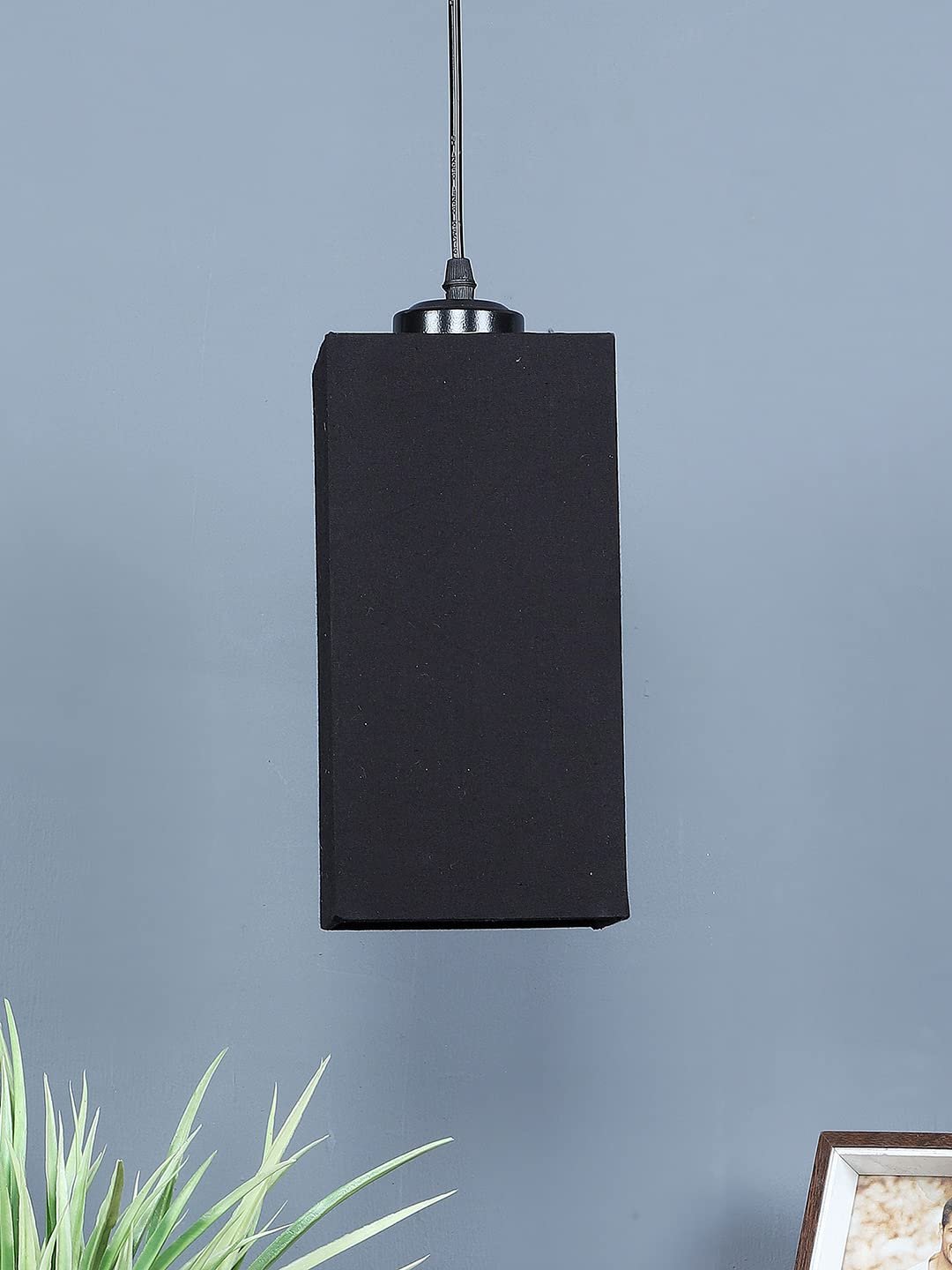 Black Cotton Square Hanging Lamp (SH17)