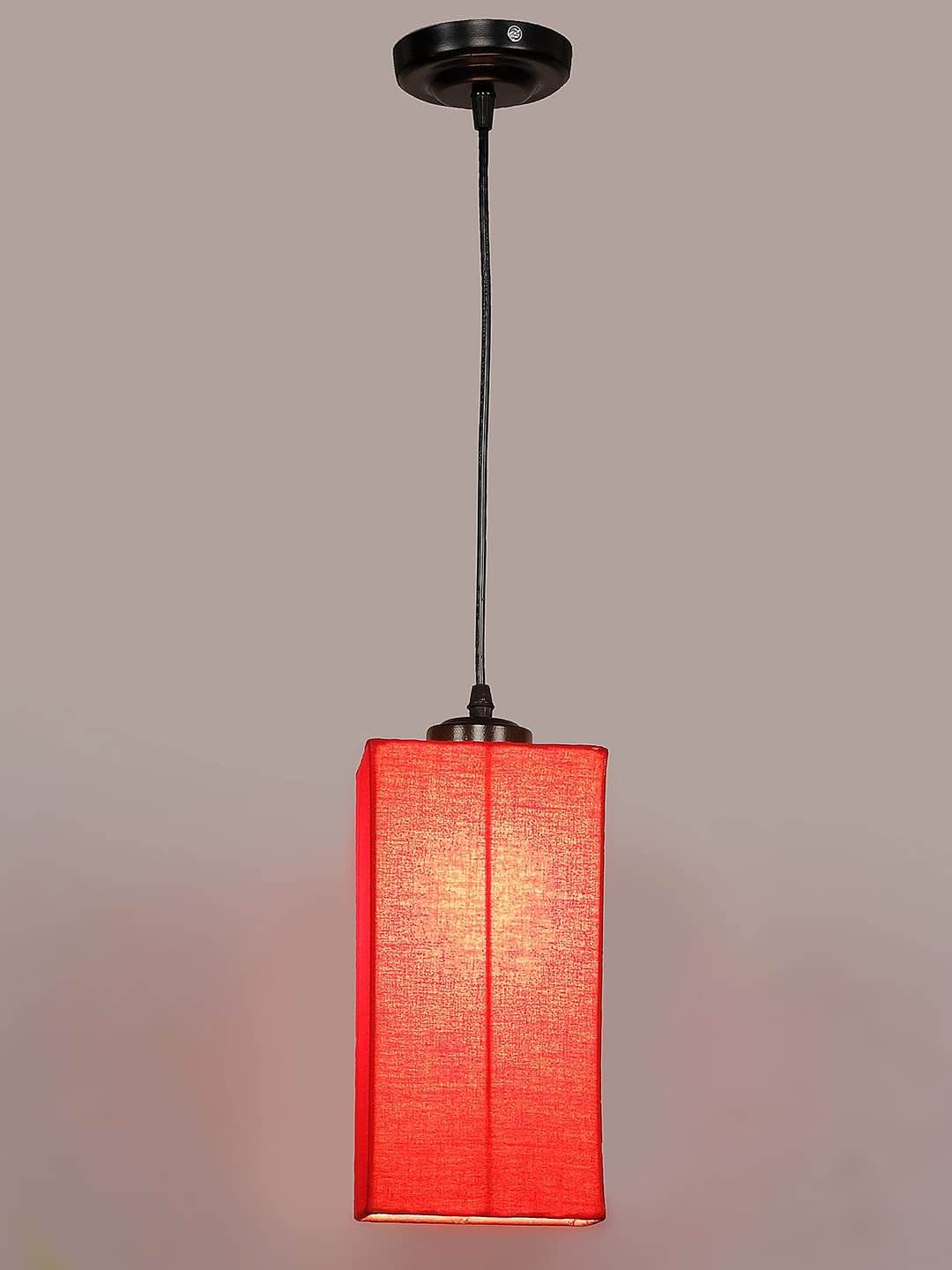 Red Cotton Square Hanging Lamp (SH18)