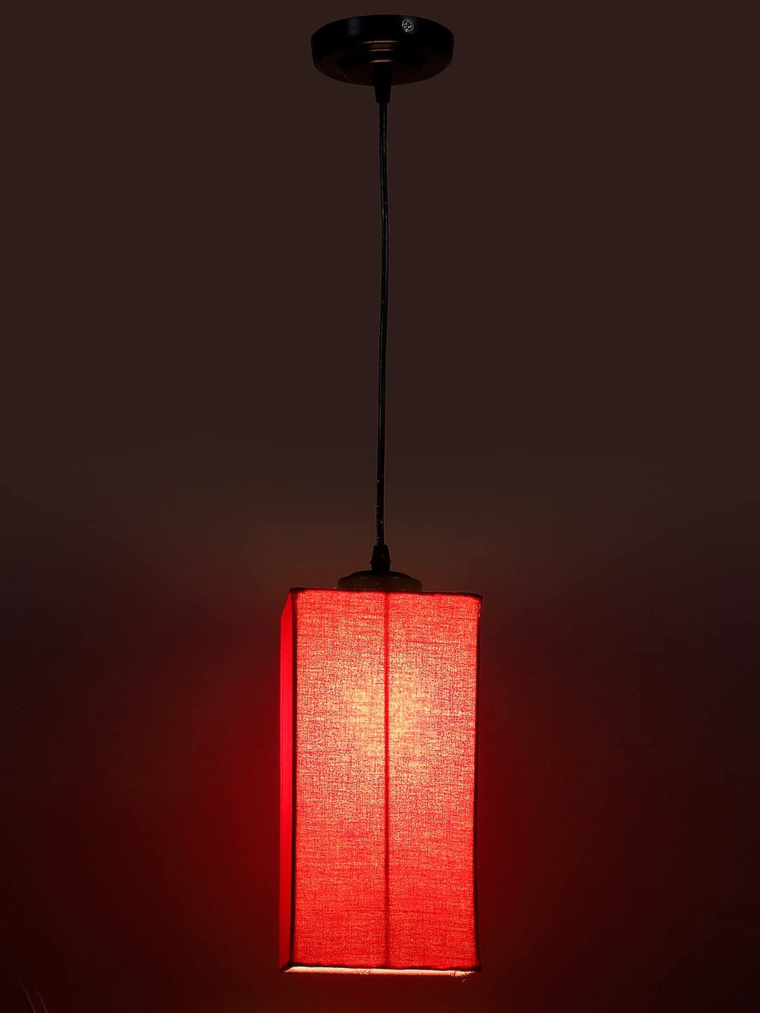 Red Cotton Square Hanging Lamp (SH18)