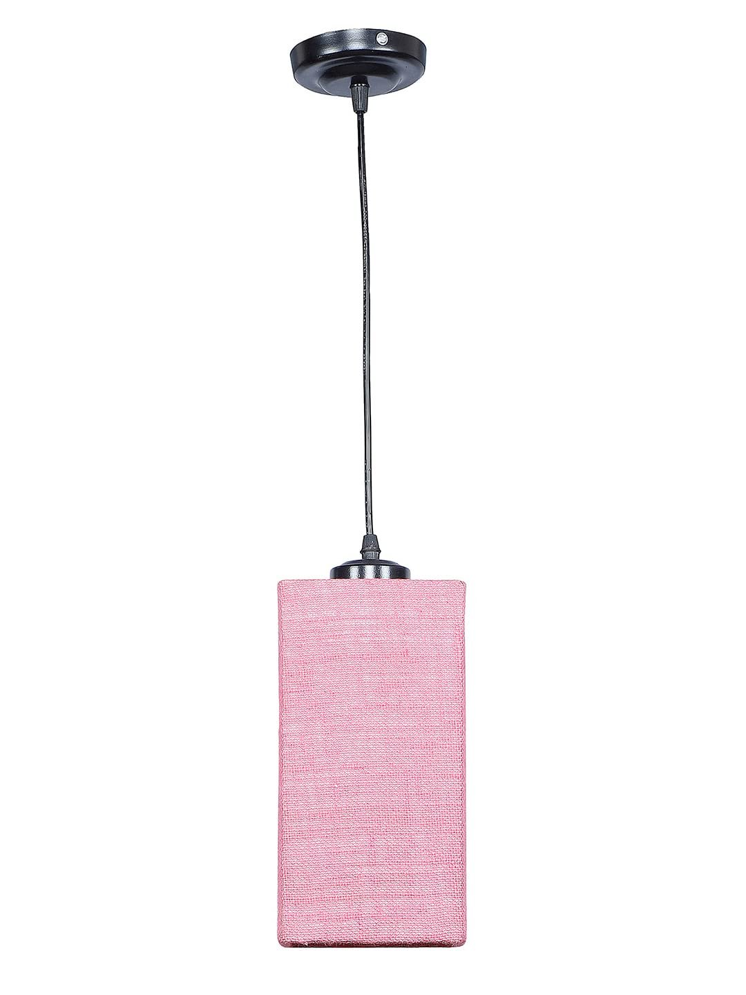 Pink Jute Square Hanging Lamp (SH25)