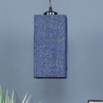 Blue Jute Square Hanging Lamp (SH27)