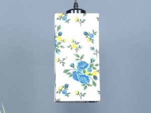 Multicolor Cotton Square Hanging Lamp (SH28)