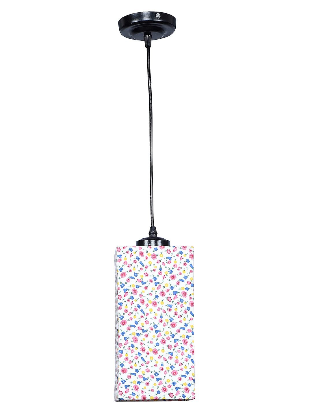 Multicolor Cotton Square Hanging Lamp (SH30)