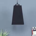 Black Cotton Pyramid Hanging Lamp (SH32)