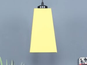Yellow Cotton Pyramid Hanging Lamp (SH35)
