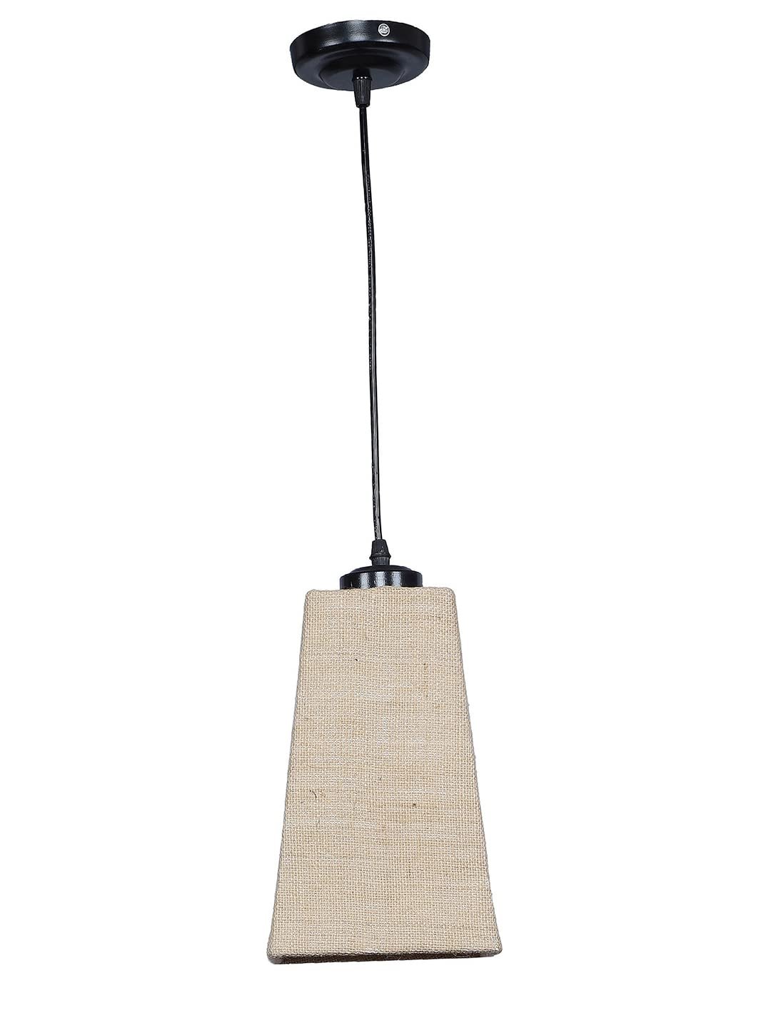 Beige Jute Pyramid Hanging Lamp (SH38)