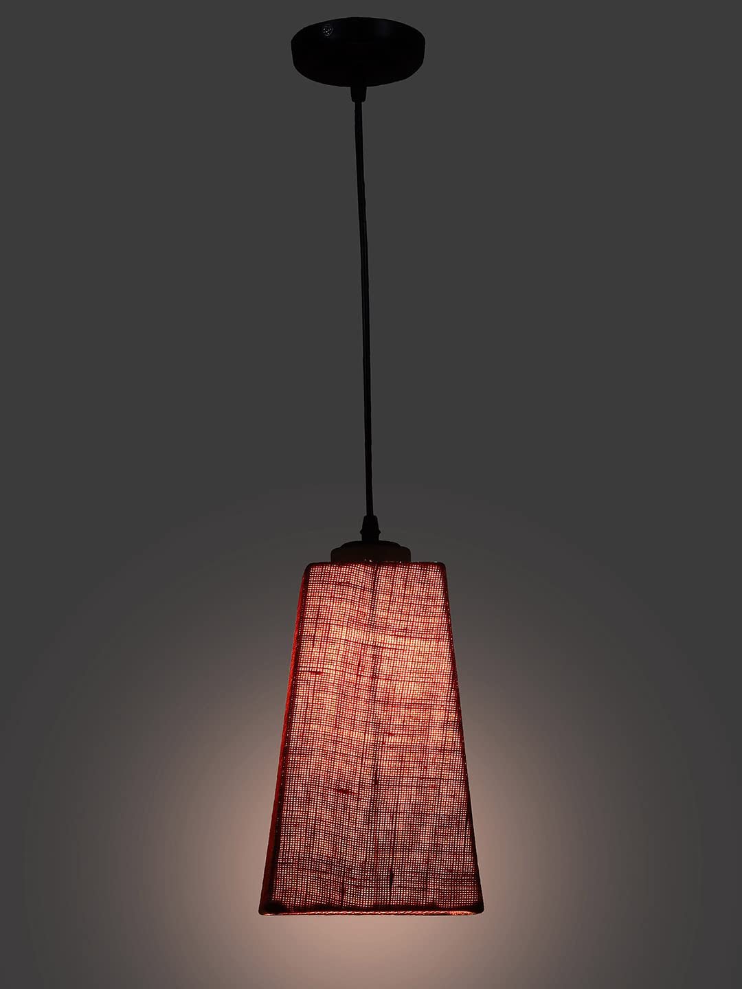 Pink Jute Pyramid Hanging Lamp (SH40)