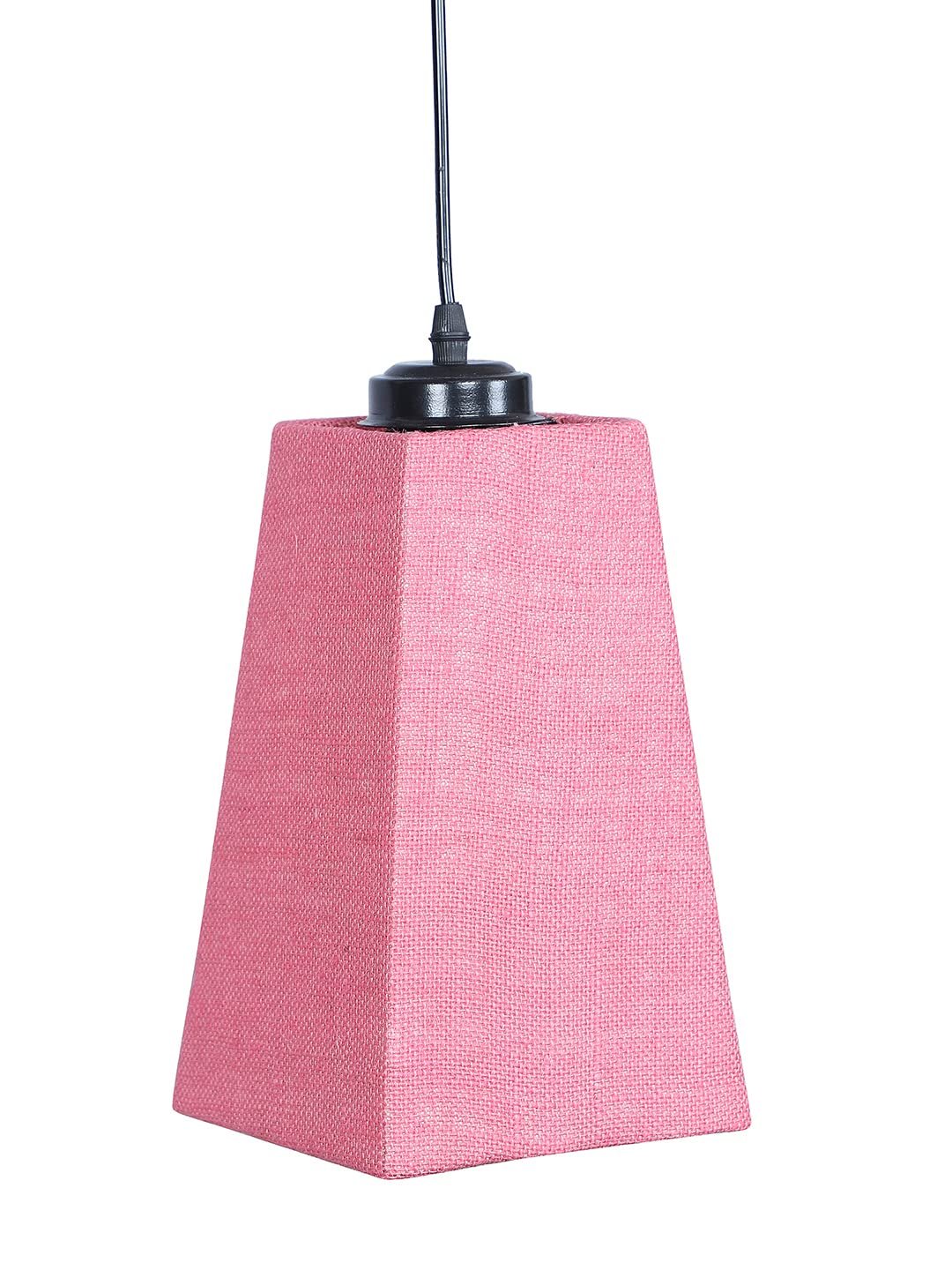 Pink Jute Pyramid Hanging Lamp (SH40)