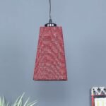 Maroon Jute Pyramid Hanging Lamp (SH41)