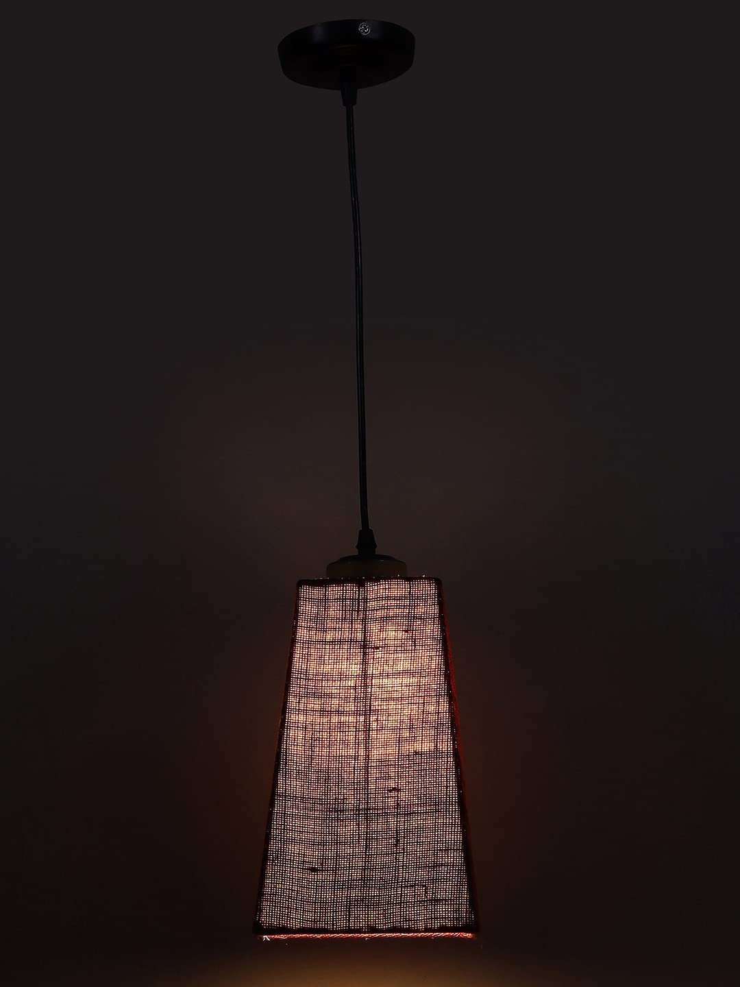Maroon Jute Pyramid Hanging Lamp (SH41)