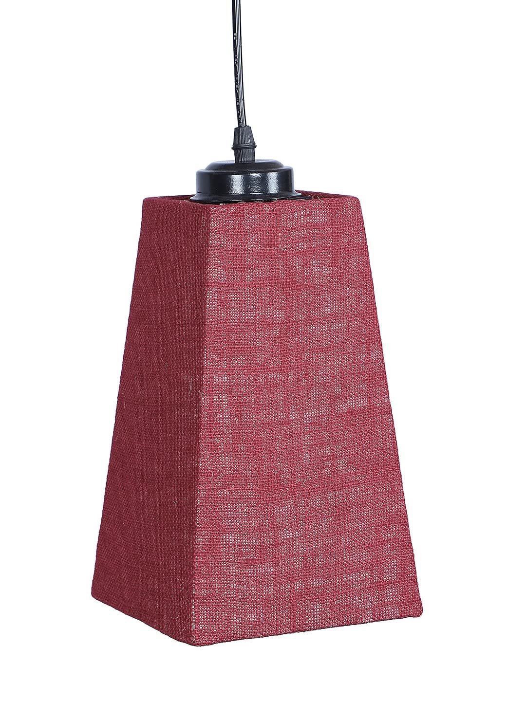 Maroon Jute Pyramid Hanging Lamp (SH41)