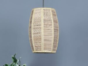 Natural Bamboo Dholak Hanging Lamp (SH46)