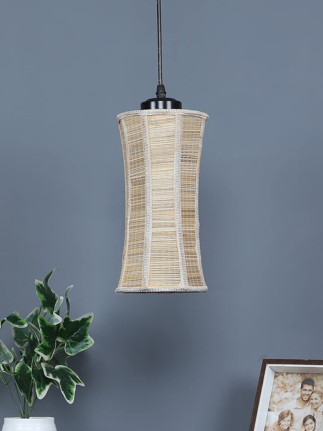 Natural Bamboo Damru Hanging Lamp(SH47)
