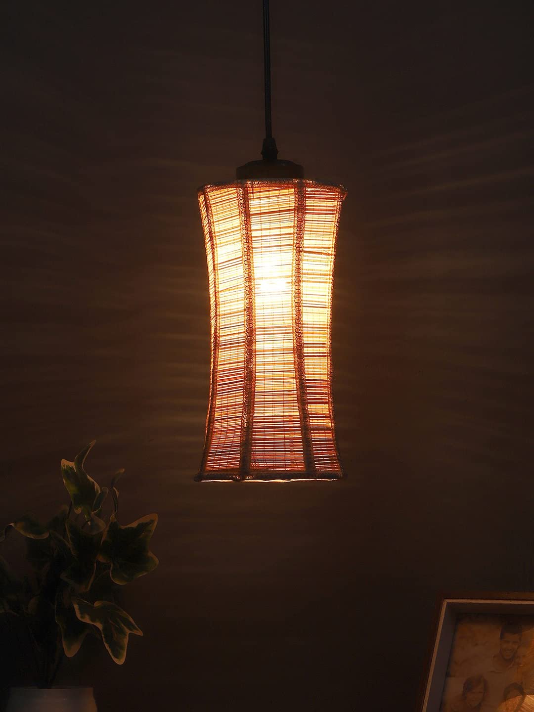 Natural Bamboo Damru Hanging Lamp(SH47)