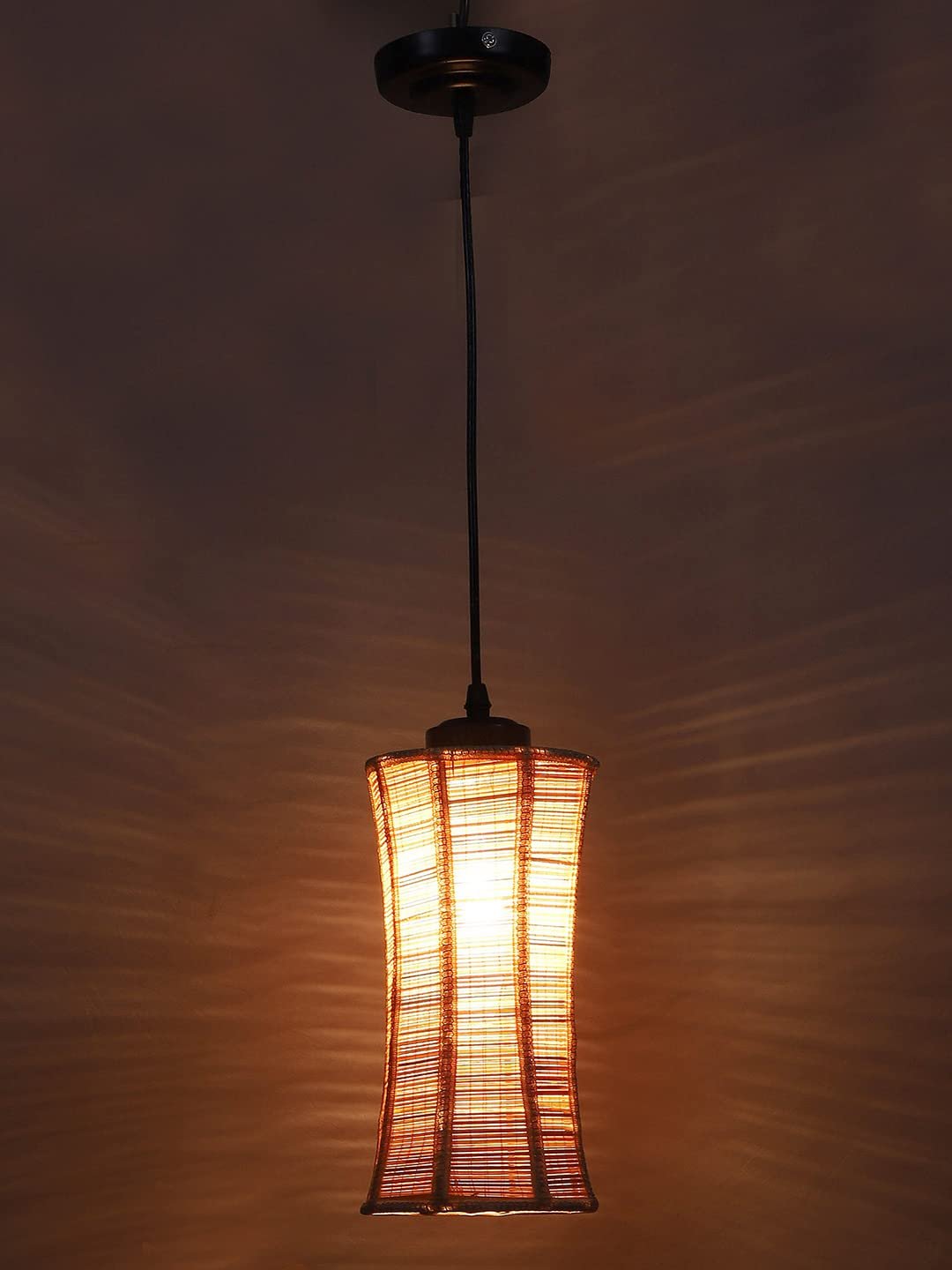 Natural Bamboo Damru Hanging Lamp(SH47)