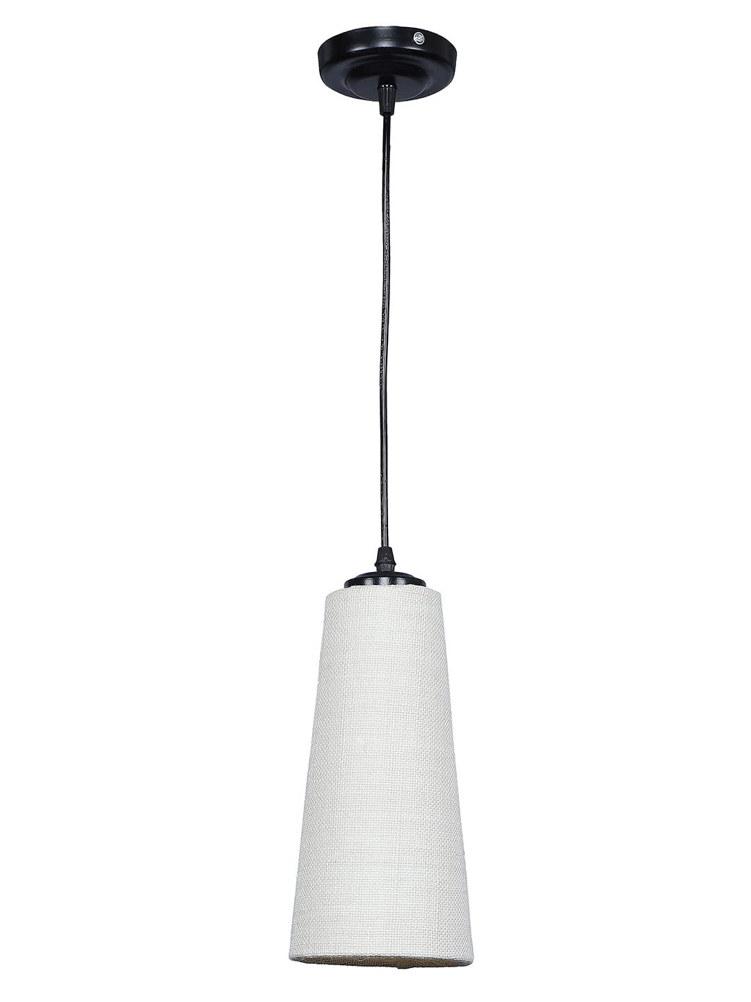 White conical Jute Hanging lamp