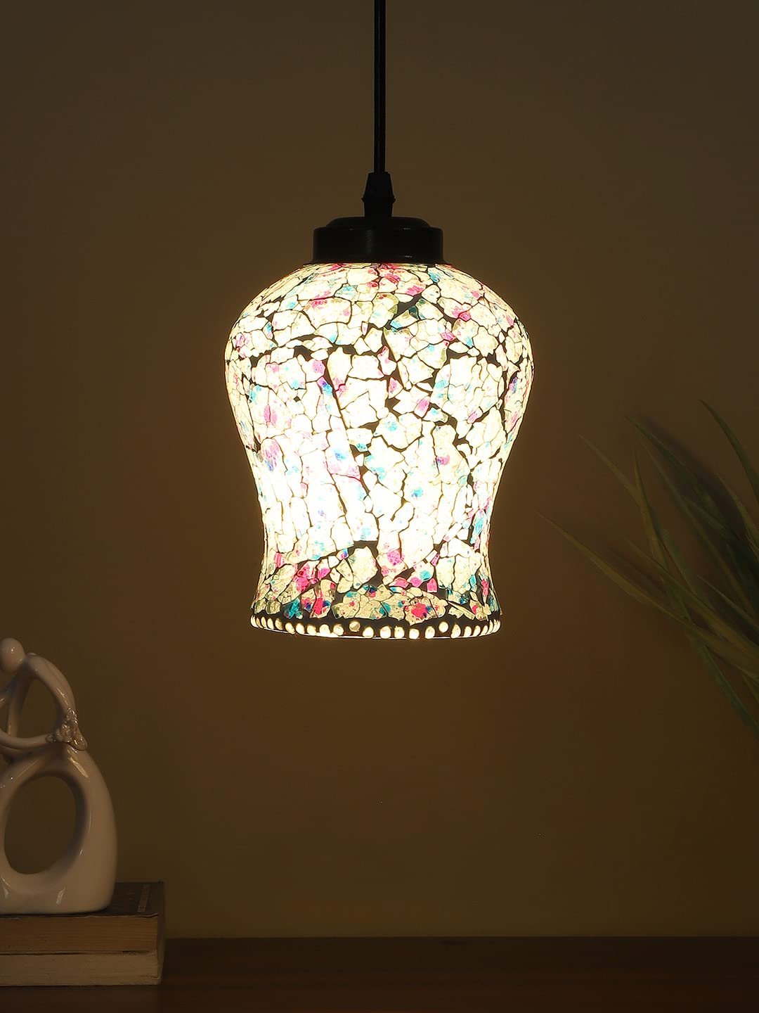 Multicolor Mosaic Glass Hanging Lamp (SH66)