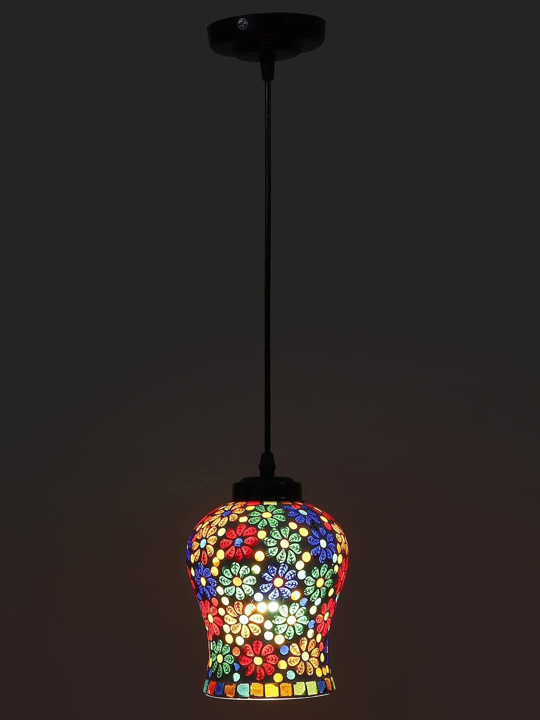 Multicolor Mosaic Glass Hanging Lamp (SH67)