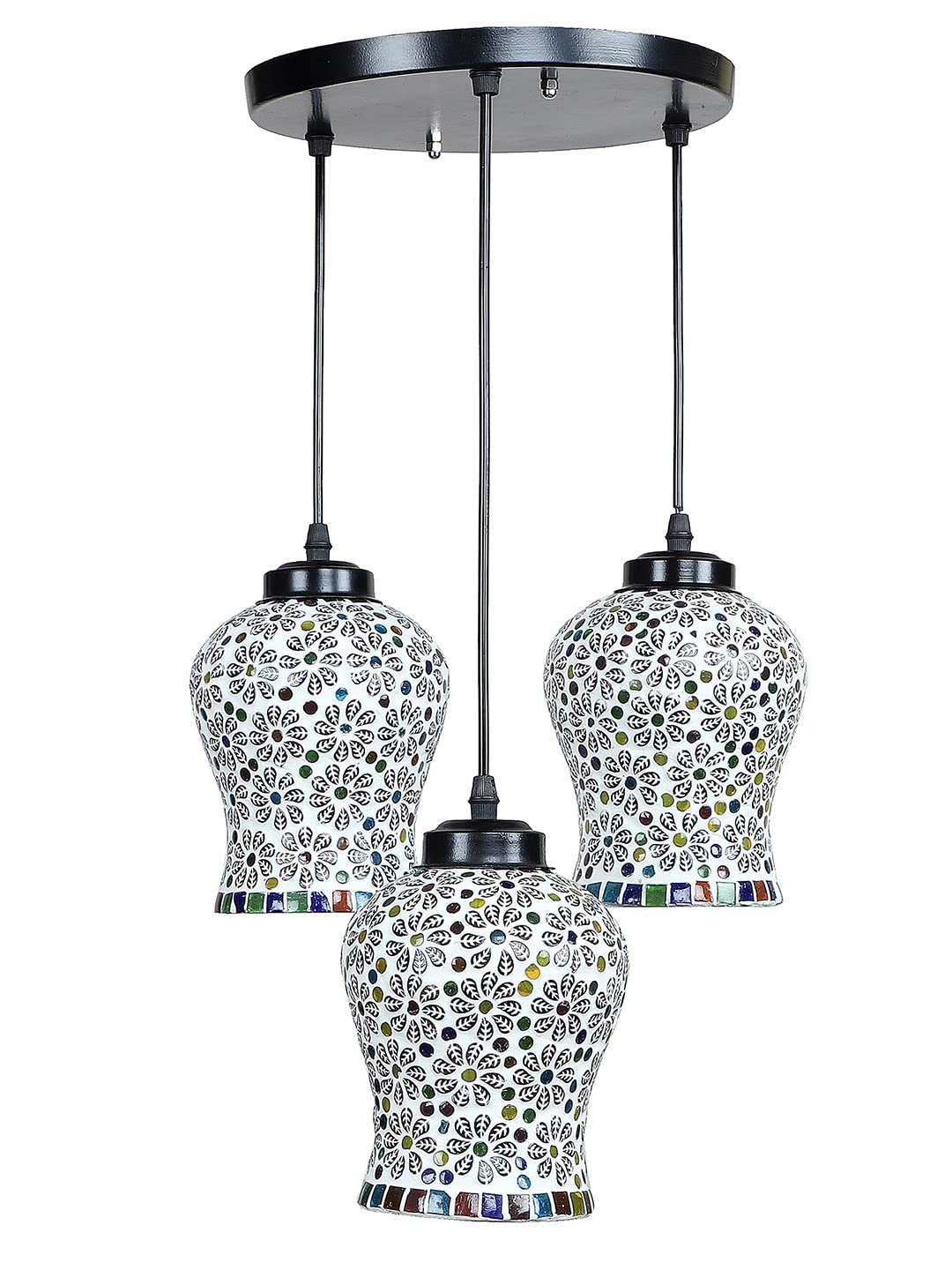 Multicolor Mosaic Glass Cluster Hanging Lamp (SH70)