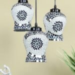 Multicolor Mosaic Glass Cluster Hanging Lamp (SH71)