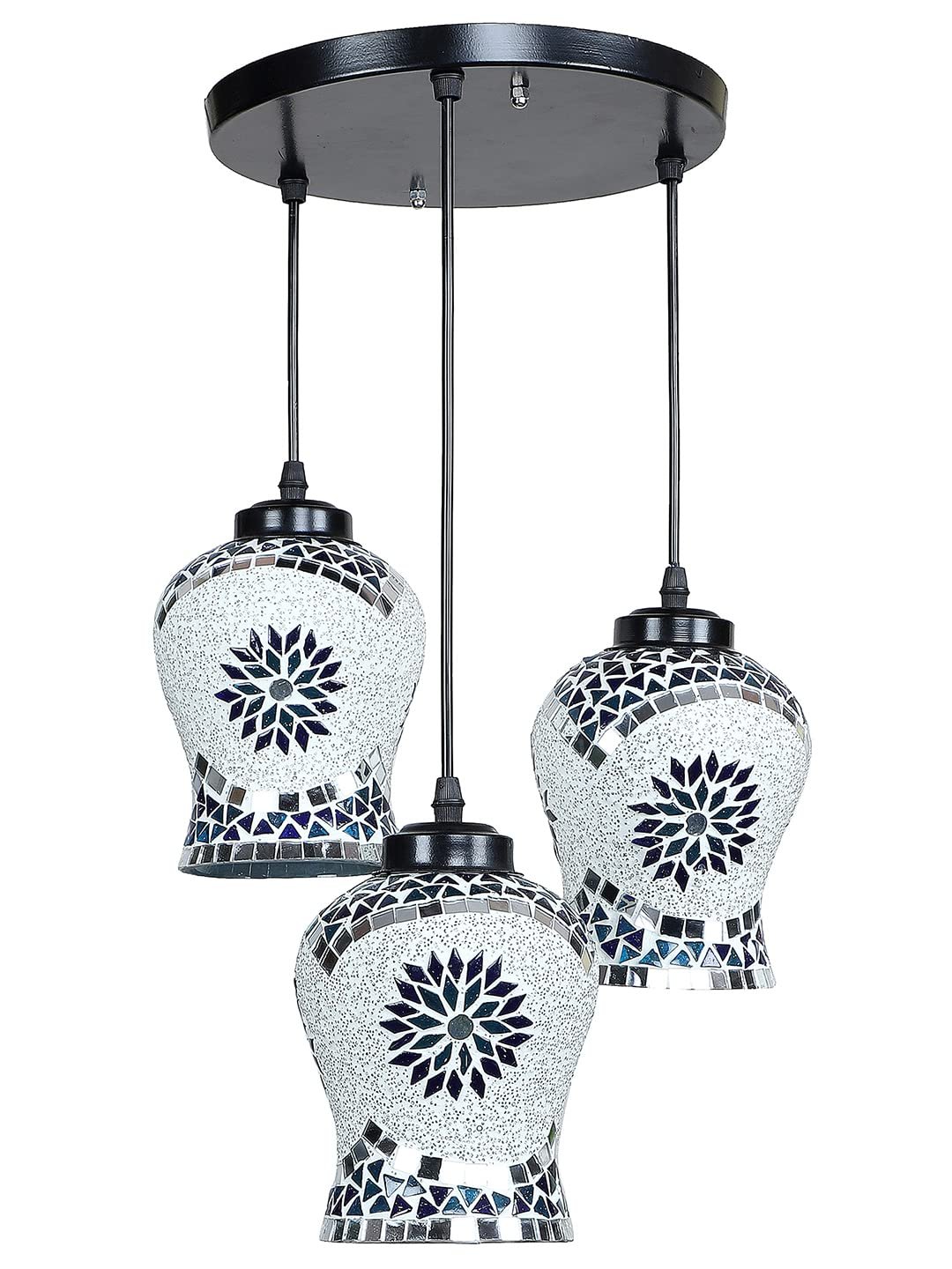 Multicolor Mosaic Glass Cluster Hanging Lamp (SH71)