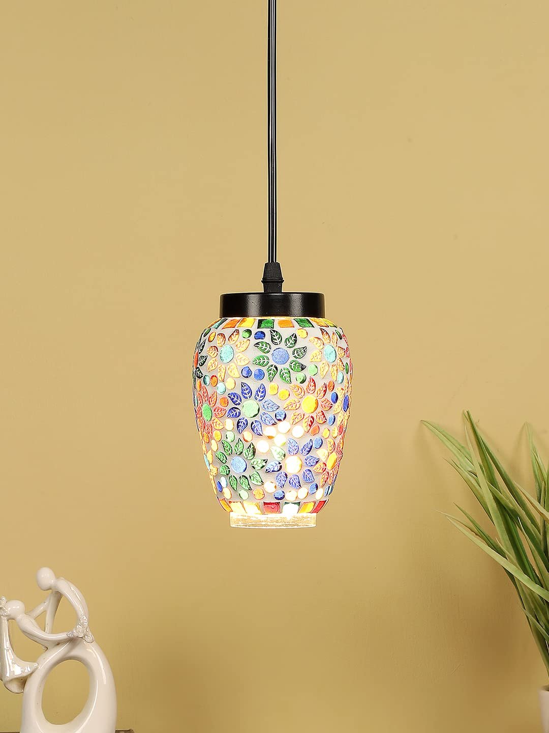 Multicolor Mosaic Glass Hanging Lamp (SH73)