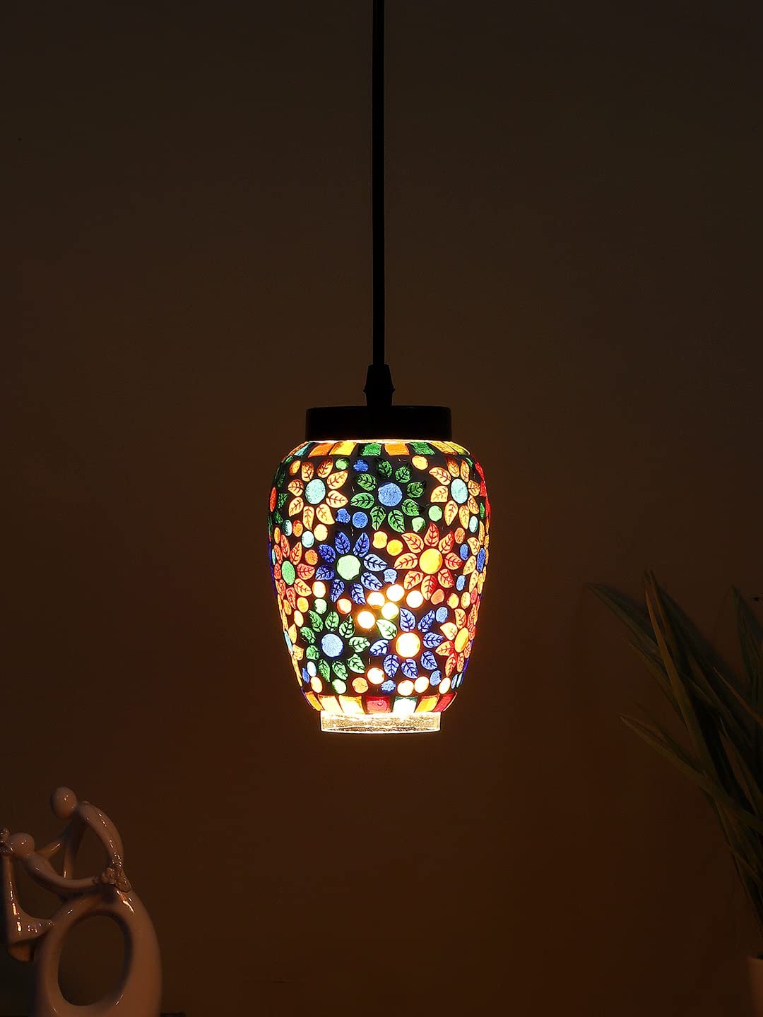 Multicolor Mosaic Glass Hanging Lamp (SH73)