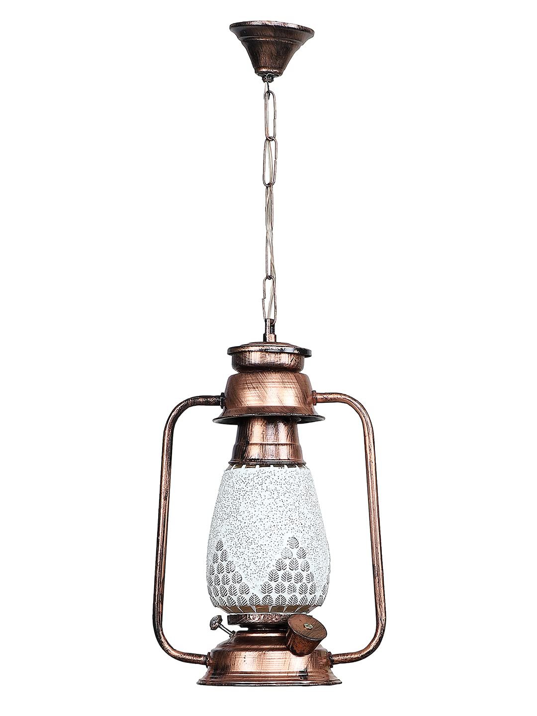 Copper Lantern Hanging Lamp with Mosaic Glass (SH83)