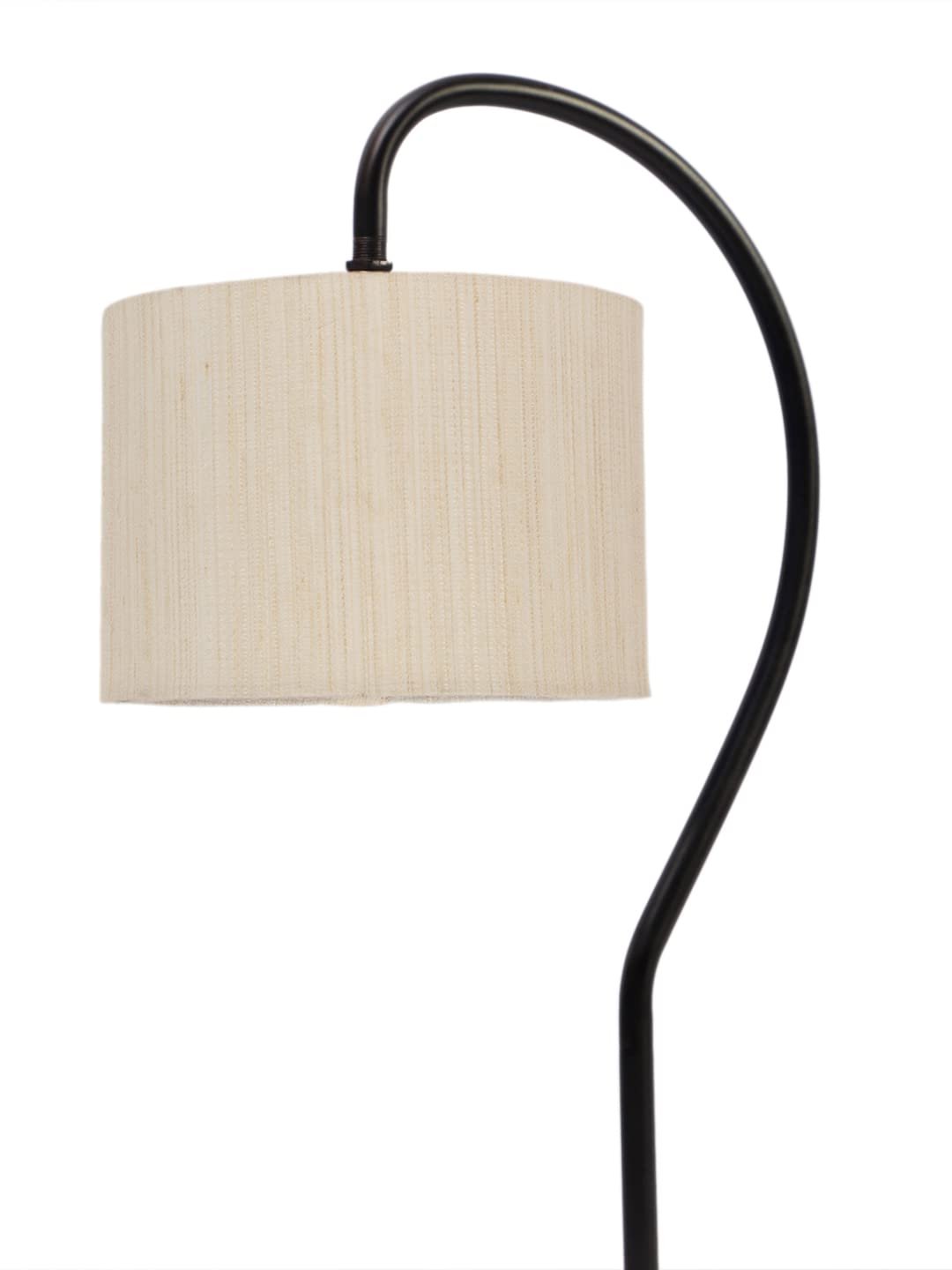 Cotton Curvy Table Lamp with Iron Base (Size : 11x7x19.75Inches, Colour : Off-White) - (SP01)