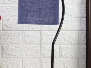 Jute Curvy Table lamp with Iron Base for Home/Office/Gifting - (Size : 11x7x19.75Inches, Colour : Blue) (SP12)