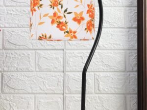 Cotton Curvy Table Lamp with Iron Base for Home/Office/Gifting - (Size : 11x7x19.75, Colour : Multi) (SP14)