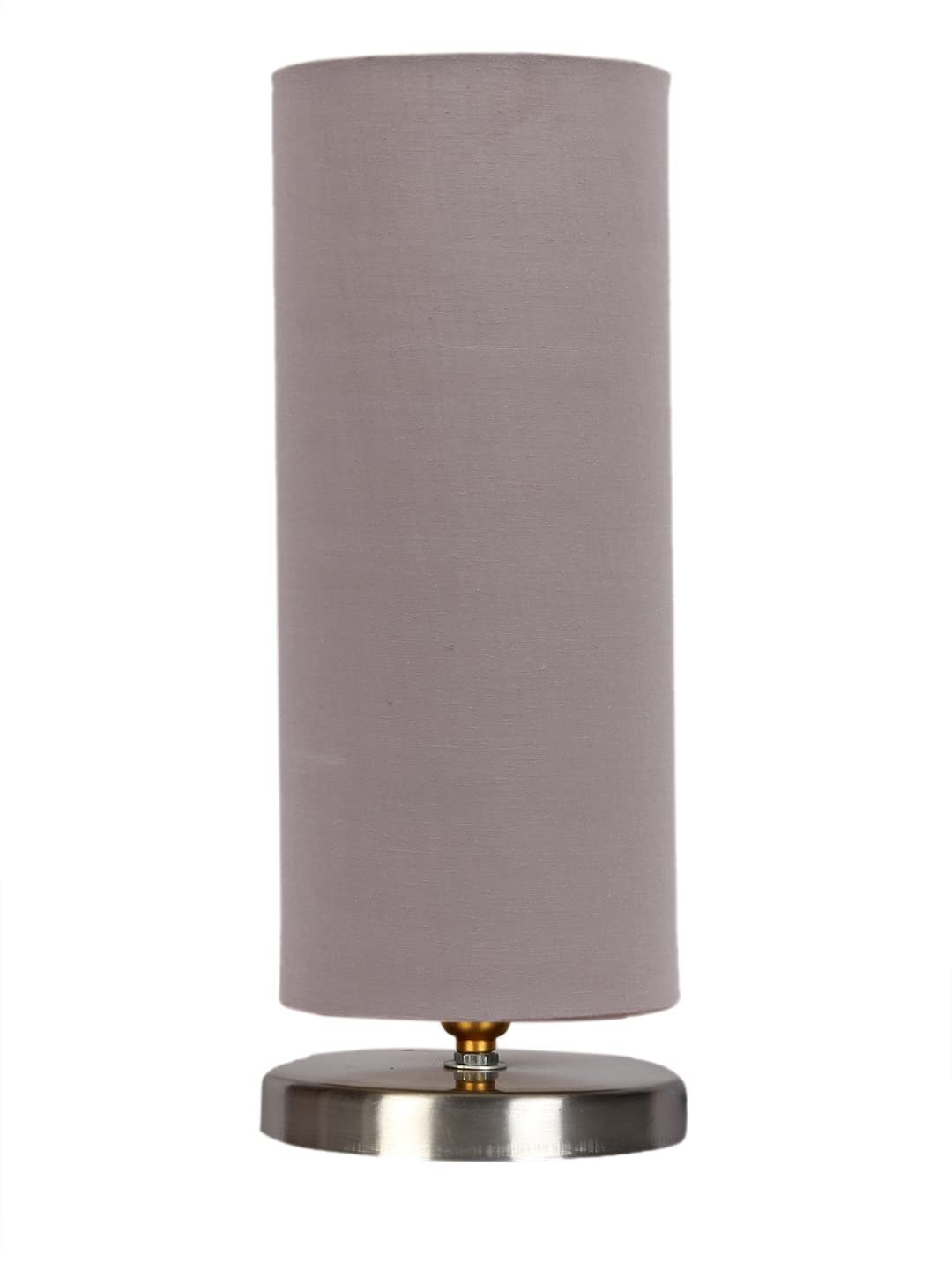 Grey Cotton Table lamp with Steel Base -6