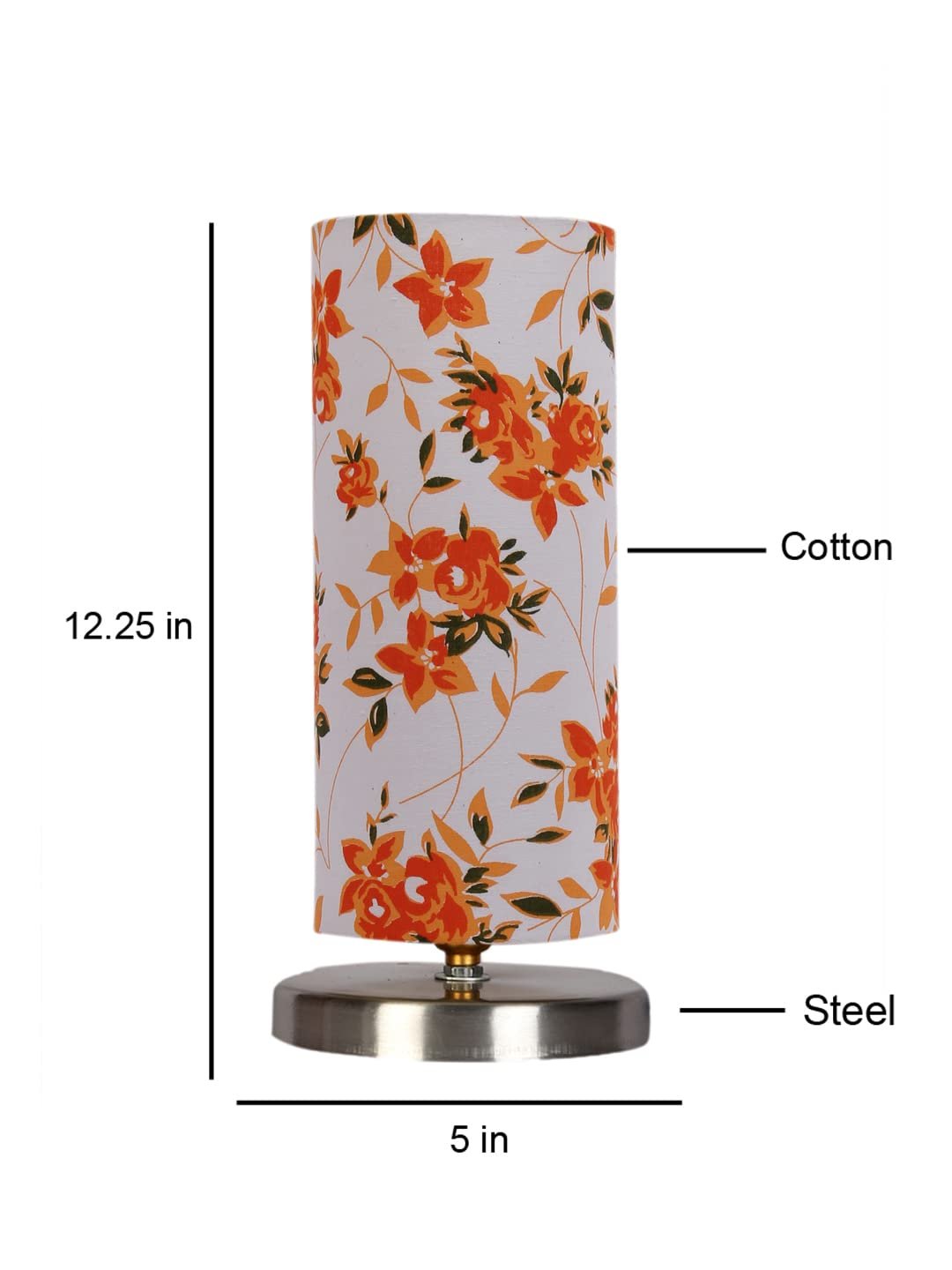 Multicolor Cotton Table lamp with Steel Base -14