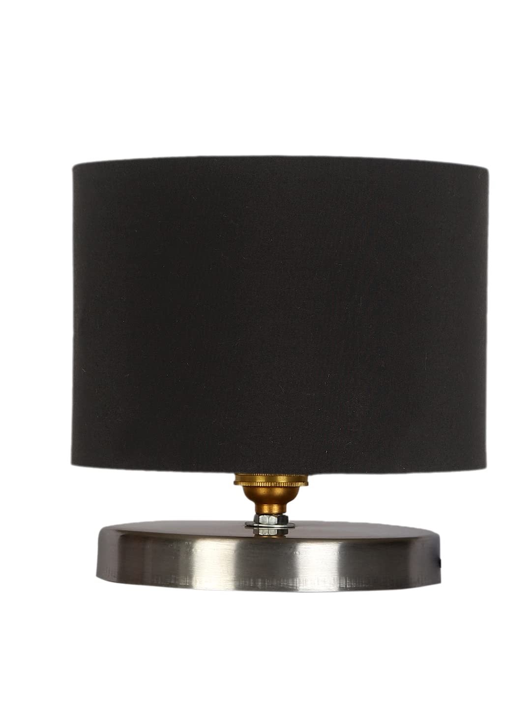 Black Cotton Table lamp with Steel Base -18