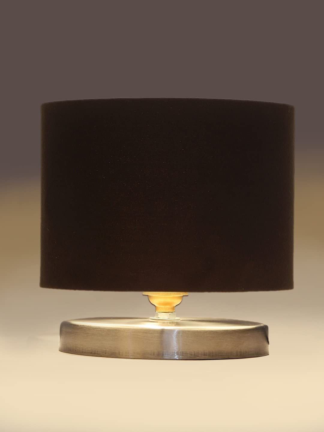 Black Cotton Table lamp with Steel Base -18