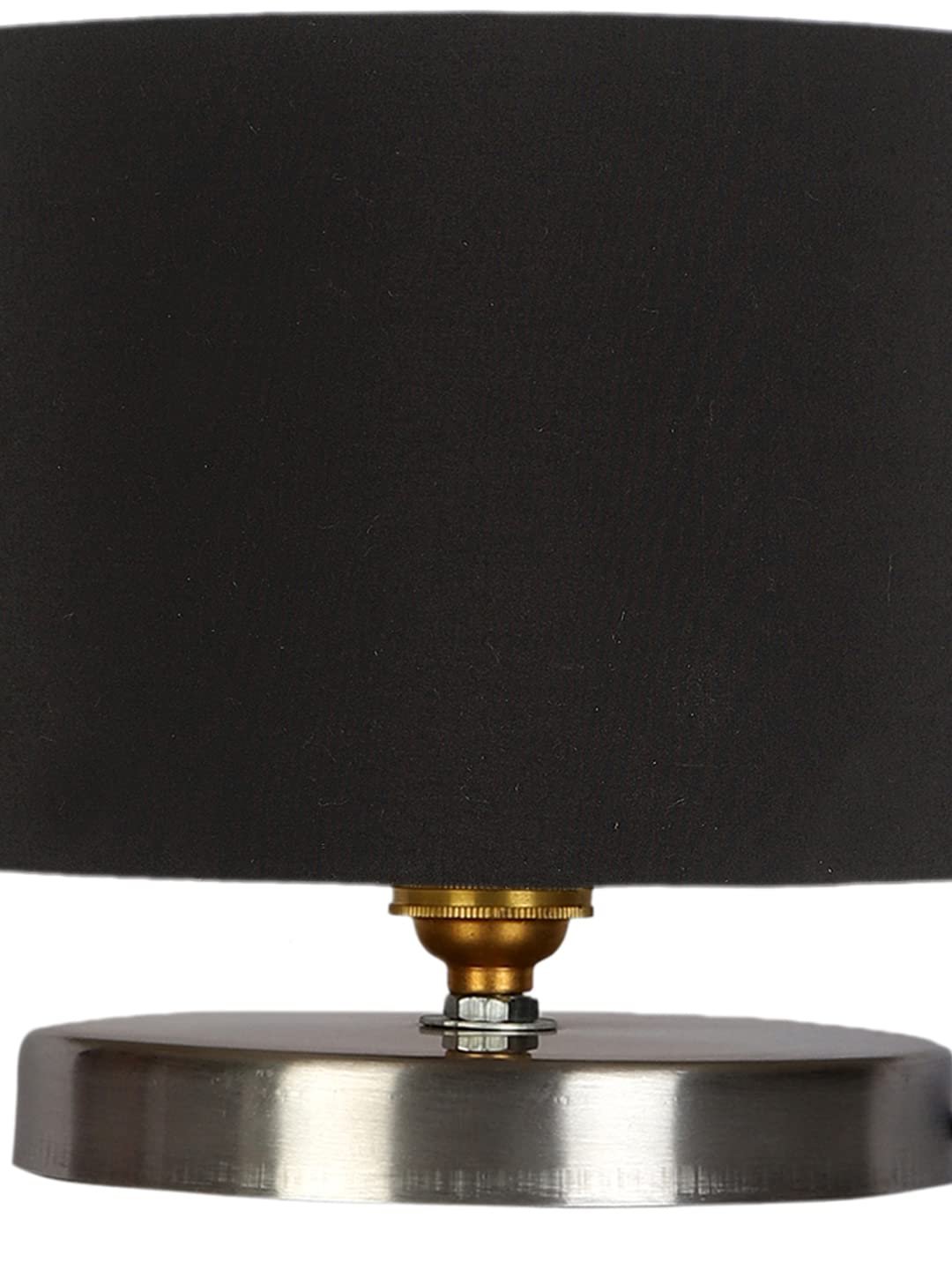 Black Cotton Table lamp with Steel Base -18