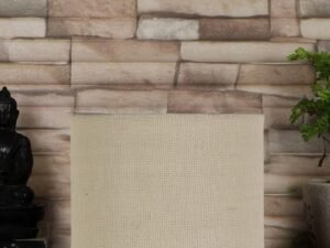 White Jute Table lamp with Steel Base