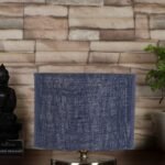 Blue Jute Table lamp with Steel Base -28