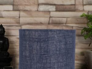 Blue Jute Table lamp with Steel Base -28
