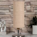 Beige Jute Table lamp with Steel Base -48