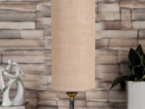 Beige Jute Table lamp with Steel Base -48