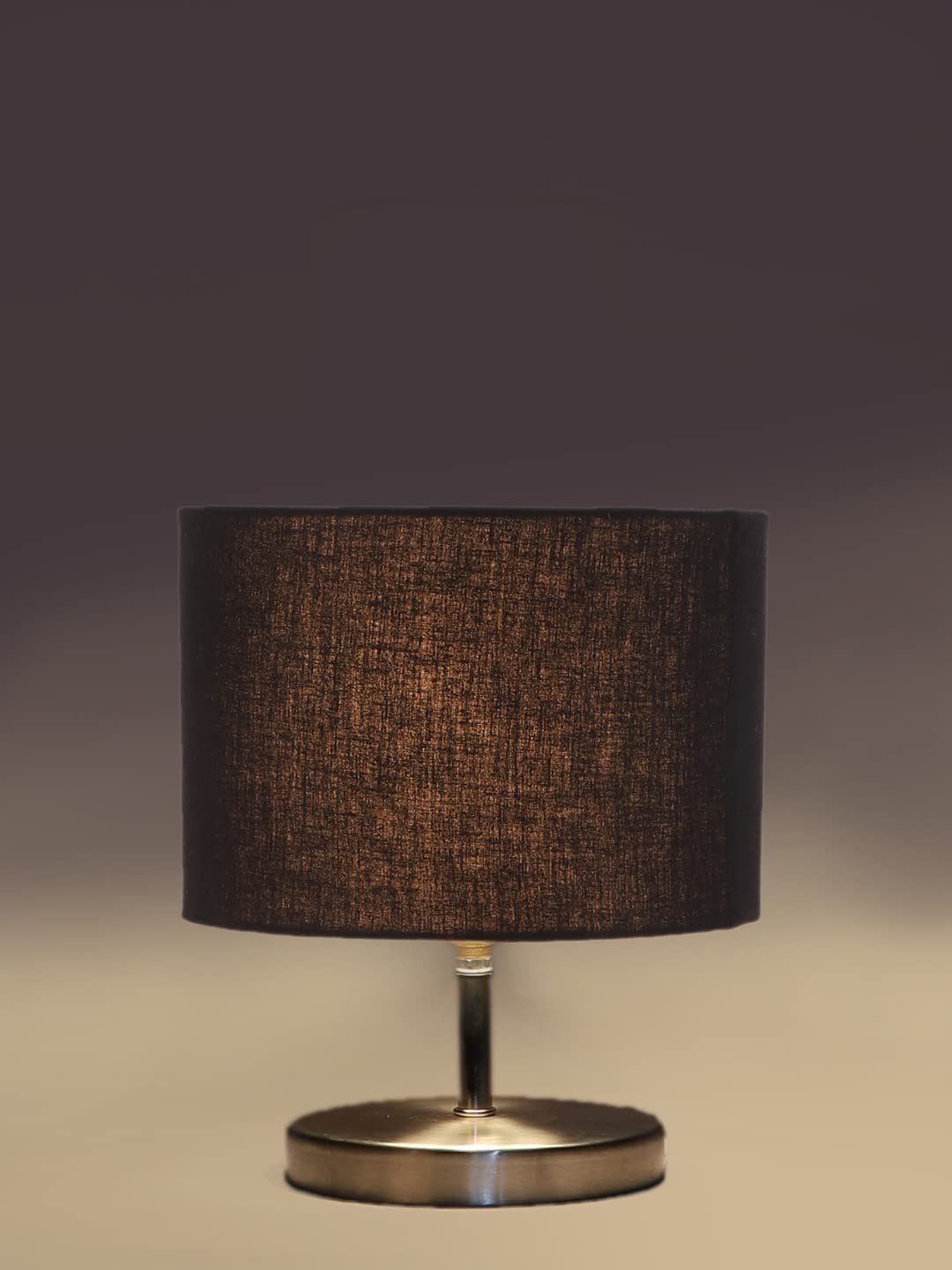 Black Cotton Table lamp with Steel Base -58