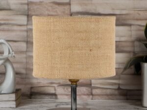 Beige Jute Table lamp with Steel Base -64