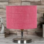 Pink Jute Table lamp with Steel Base -66