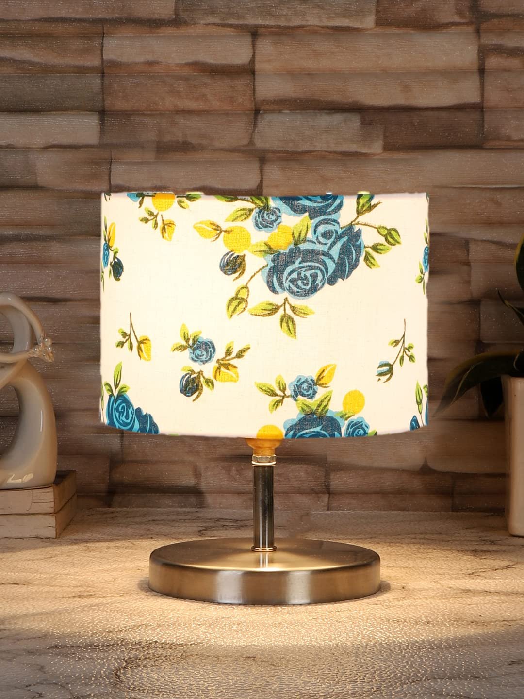 Multicolor Cotton Table lamp with Steel Base -70