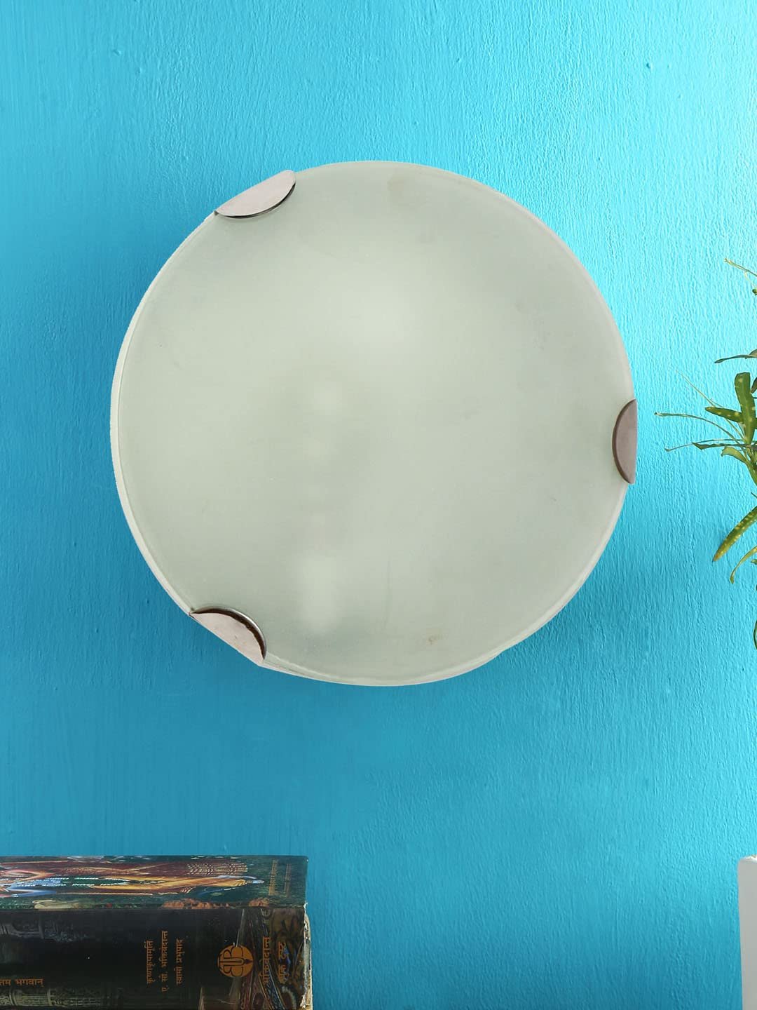Milky Glass Round Flush Mounted Wall Lamp (T04)