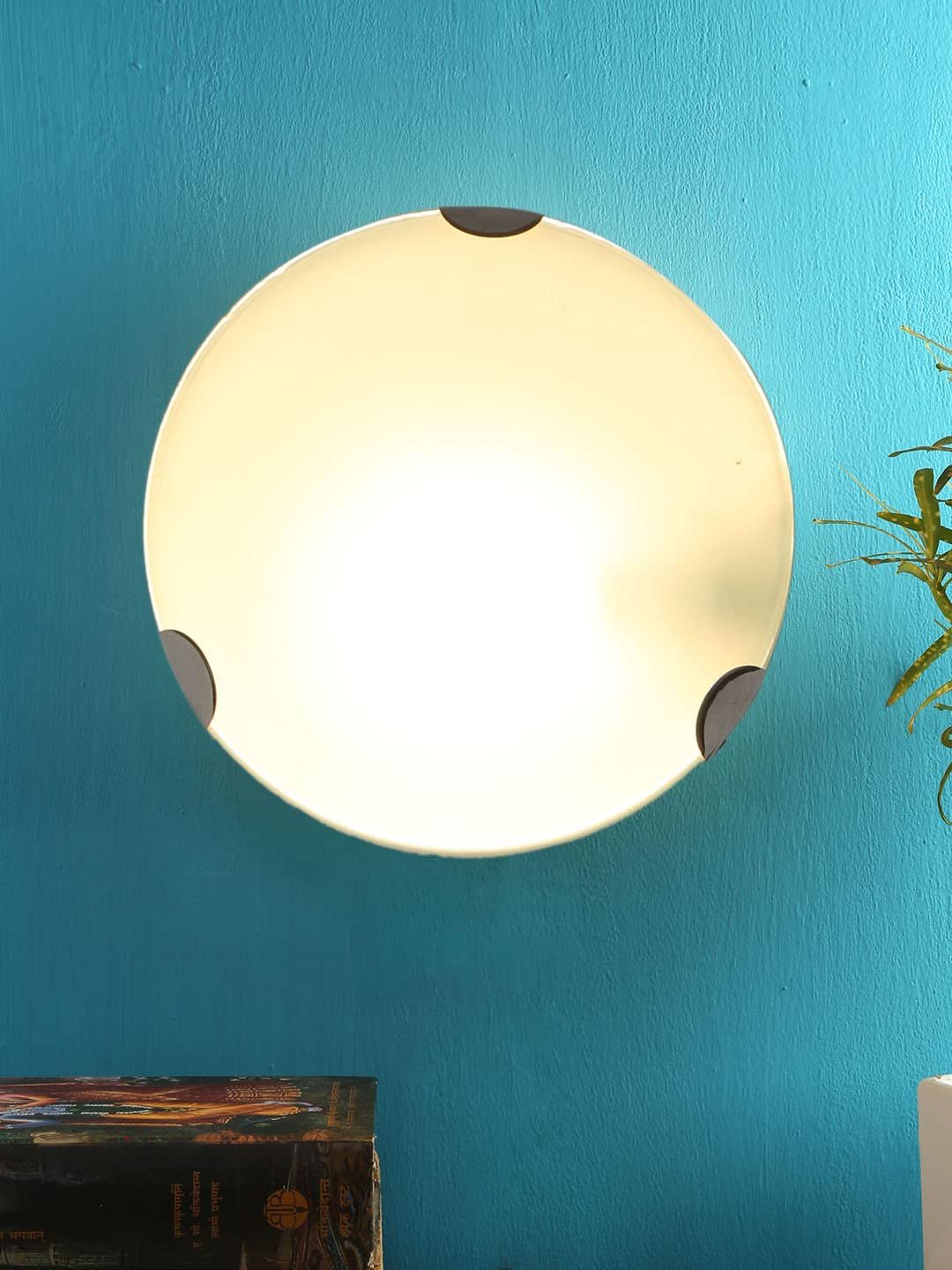 Milky Glass Round Flush Mounted Wall Lamp (T04)