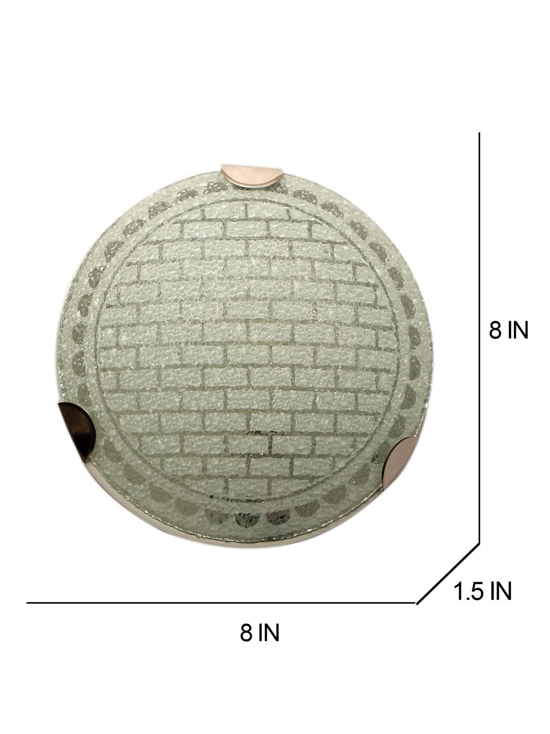 Glass Round Flush Mounted Wall Lamp (T09)