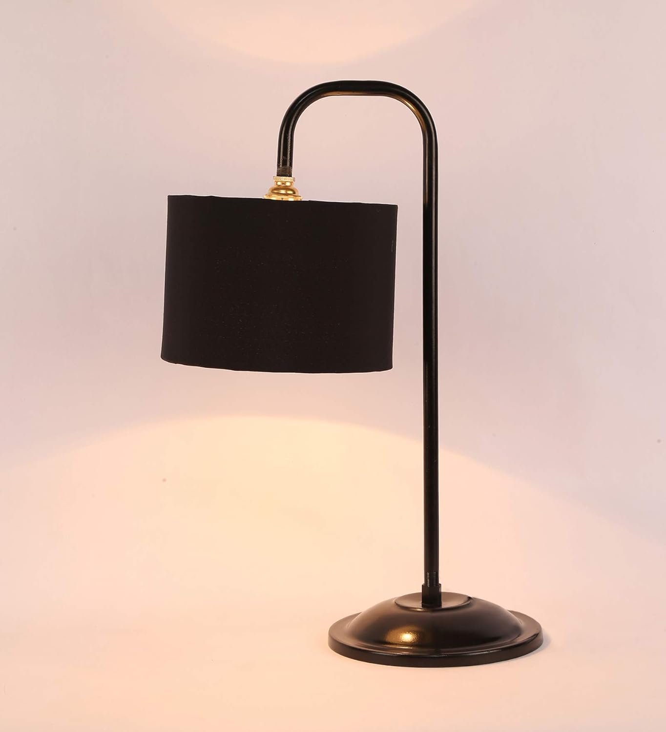 Black Cotton Table LAMP with Black Base